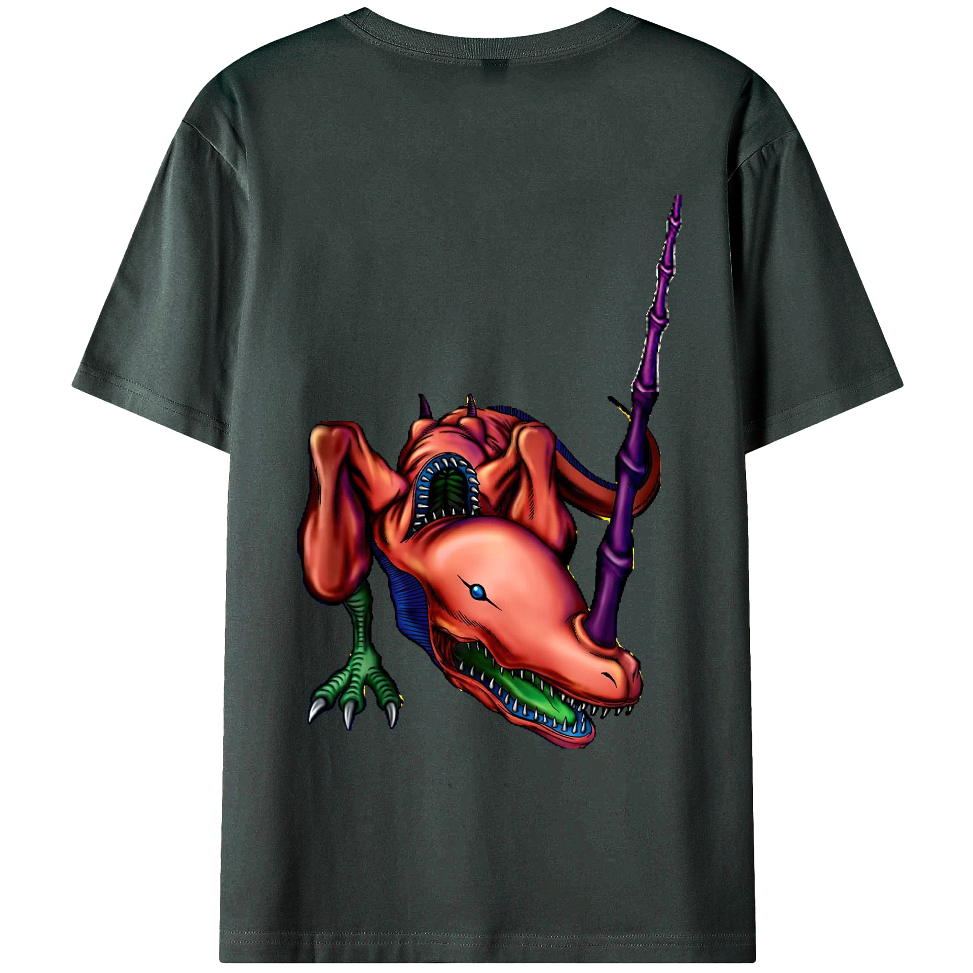 （画像用） 遊☆戯☆王 Yu-Gi-Oh! 綿100％ メンズ半袖Tシャツ（バックプリント） 通気性